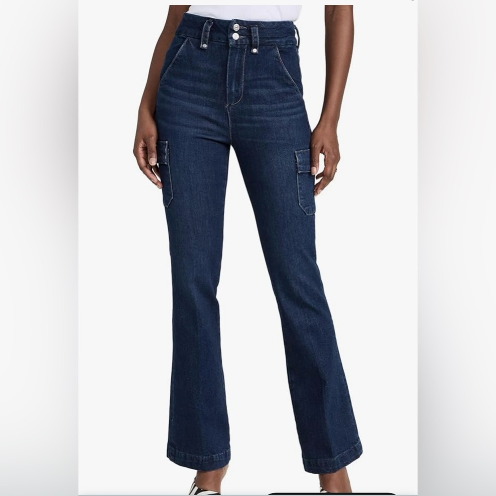 LN Ladies PAIGE Dion Cargo Pockets Jeans Sz 33